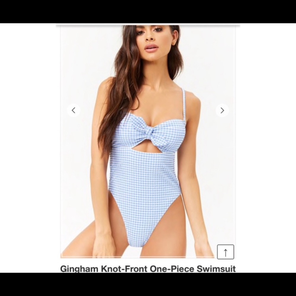 Forever 21 one piece gingham swimsuit